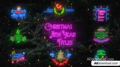Christmas & New Year Titles Titles template preview