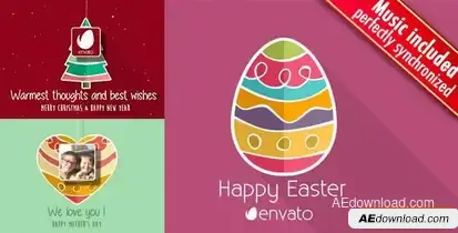 Christmas - Easter - Mothers Day Minimal Easter template preview