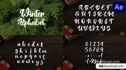Christmas Alphabet | After Effects Elements template preview