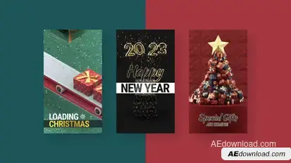 Christmas And New Year Instagram Stories Video Displays template preview