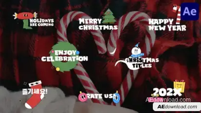 Christmas And New Year Titles for After Effects Titles template preview