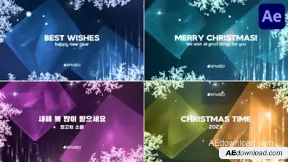 Christmas And New Year Typography for After Effects Titles template preview