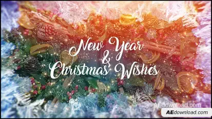 Christmas and New Year Wishes Video Displays template preview