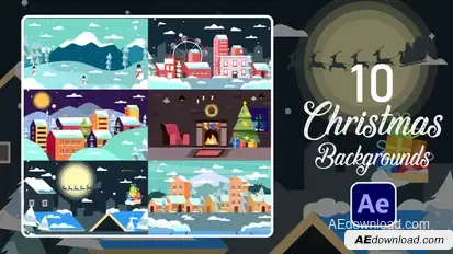 Christmas Backgrounds | After Effects Elements template preview