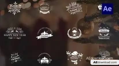 Videohive Christmas Badges 40394504 Titles template preview