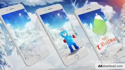Christmas Bear Dance Ident Story Logo Stings template preview