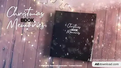 Christmas Book Memories Video Displays template preview