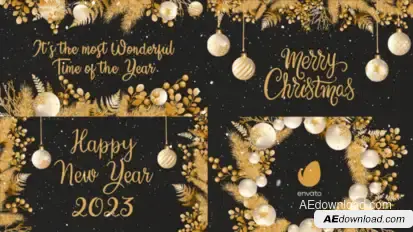 Christmas card Video Displays template preview