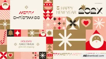 Christmas card After Effects Template Video Displays template preview