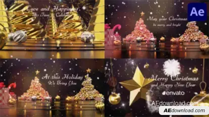 Christmas Card Logo for After Effects Logo Stings template preview