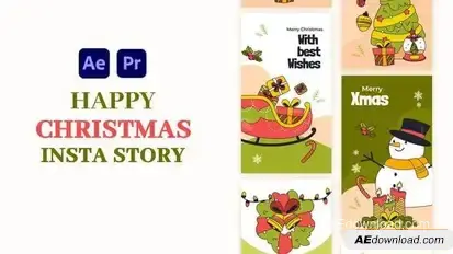 Videohive Christmas Celebration Instagram Story Openers template preview