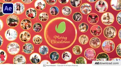 Christmas Circle Logo Reveal For After Effects Logo Stings template preview