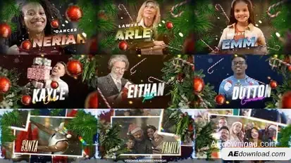 Christmas Freeze Frame Openers template preview