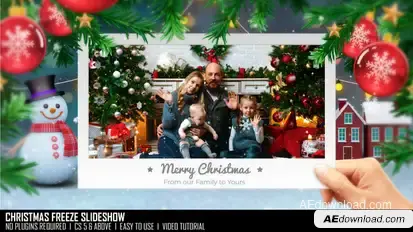 Christmas Freeze Slideshow Video Displays template preview
