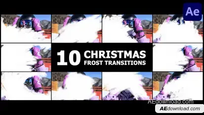 Christmas Frost Transitions | After Effects Elements template preview