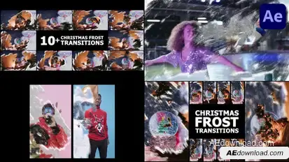 Christmas Frost Transitions | After Effects Elements template preview