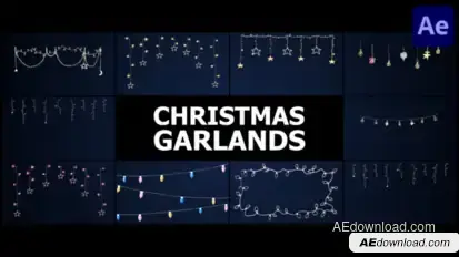 Christmas Garlands | After Effects Elements template preview