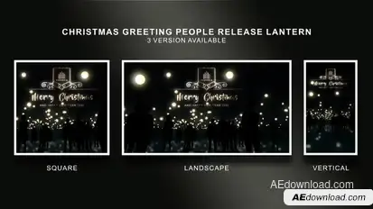 Christmas Greeting People Release Lantern Openers template preview