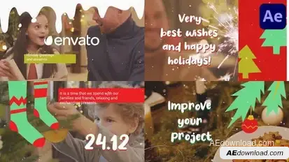 Christmas Greeting Scenes for After Effects Openers template preview
