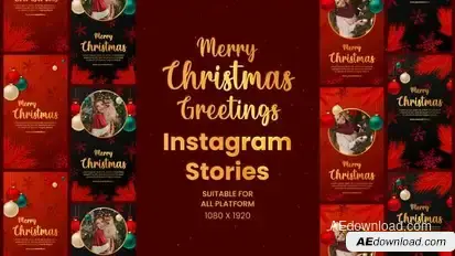 Videohive Christmas Greetings Instagram Stories 55093542 Openers template preview