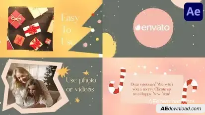 Christmas Greetings Slideshow | After Effects Openers template preview