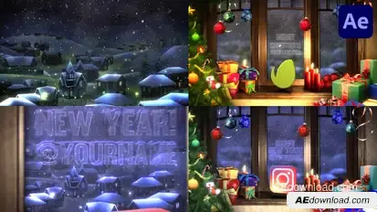 Christmas Home Logo for After Effects Logo Stings template preview