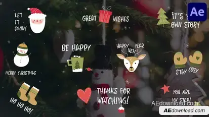 Christmas Icon Titles for After Effects Titles template preview
