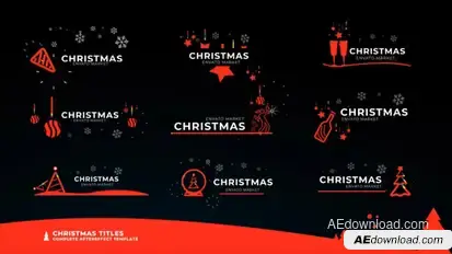 Christmas Icon Titles Titles template preview
