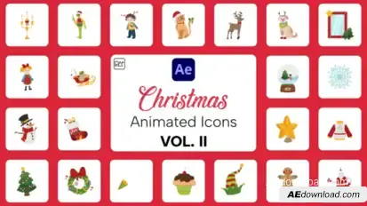 Christmas Icons Vol. II For After Effects Elements template preview