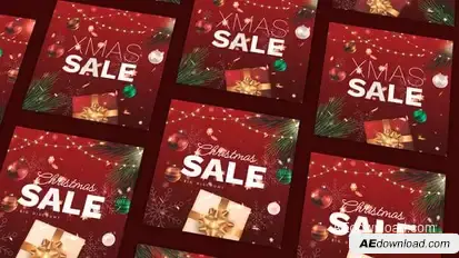 Videohive Christmas Instagram Post Openers template preview