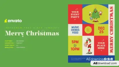 Christmas Instagram Post Portrait – Creative After Effects Video Template Product Promo template preview