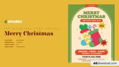 Christmas Instagram Post Portrait – Creative After Effects Video Template Product Promo template preview