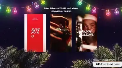 Christmas Instagram Stories 2 Openers template preview