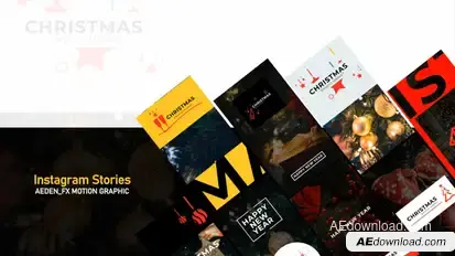 Christmas Instagram Stories Video Displays template preview