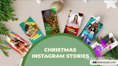 Christmas Instagram Stories Openers template preview