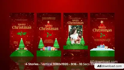 Christmas Instagram Stories Openers template preview