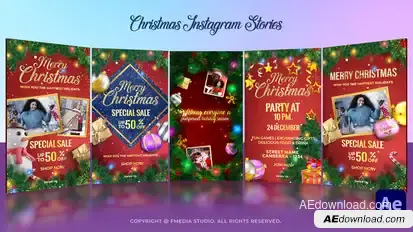 Christmas Instagram Stories Openers template preview