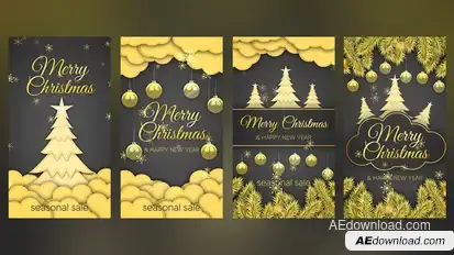 Christmas Instagram Stories Openers template preview