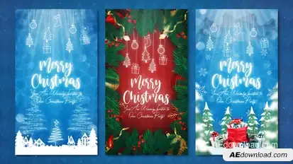 Christmas Instagram Stories Openers template preview