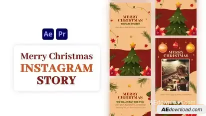 Videohive Christmas Instagram Story 55436992 Video Displays template preview