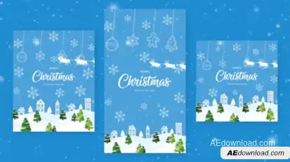 Christmas Intro 3 In 1 Video Displays template preview