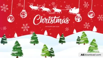Christmas Intro Titles template preview