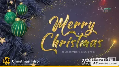 Christmas Intro | New Year Wishes Video Displays template preview