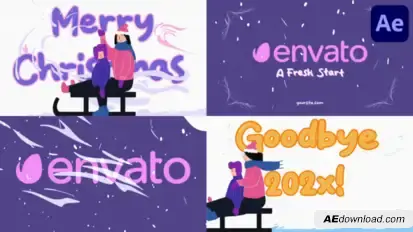 Christmas Logo for After Effects Logo Stings template preview