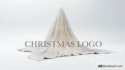Christmas logo hidden under a white cloth Logo Stings template preview