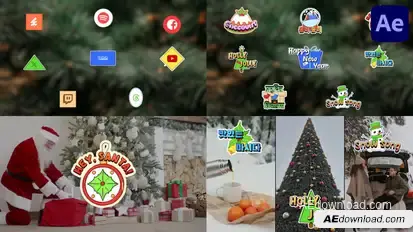 Christmas Logo Titles for After Effects Logo Stings template preview