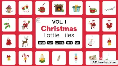 Christmas Lottie Files Vol. I Elements template preview