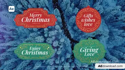 Christmas Lower Thrids | New Year Wishes Stickers Elements template preview