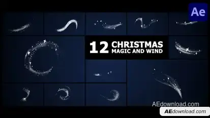 Christmas Magic Wind Elements | After Effects Elements template preview