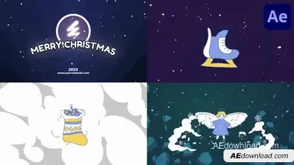 Christmas Morphing Logo | After Effects Logo Stings template preview